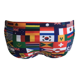 Back - SHOALO International Flags - Men's WP Swim Briefs / Trunks