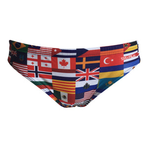 Front - SHOALO International Flags - Men's WP Swim Briefs / Trunks