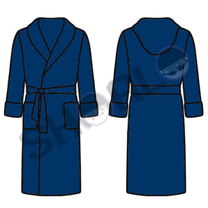 SHOALO Custom Design - Unisex Hooded TOWELLING Bathrobe / Robe