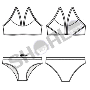 SHOALO Custom Design - Womens SF6 Sports Bikini Swimsuit