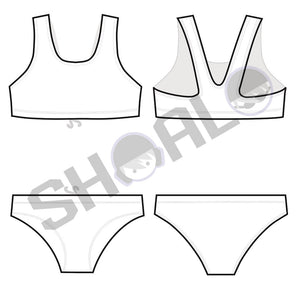 SHOALO Custom Design - Womens W5 Tank Bikini Swimsuit / Tankini