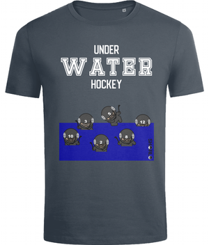 SHOALO Underwater Hockey Ninja's - Men's T-Shirt / Tee - Grey - Front
