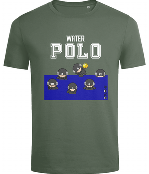 SHOALO Water Polo Ninja's - Men's T-Shirt / Tee - Army - Front