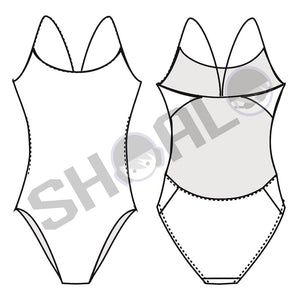 SHOALO - Team Uniform - Womens Openback Swimsuit / Swimming Costume