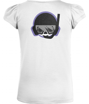 SHOALO UWH Head Logo - Girl's T-Shirt / Tee - White - Back